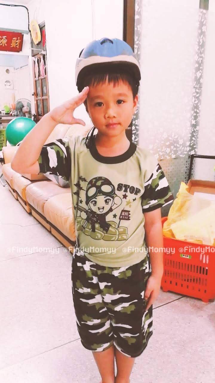 ชุดเสื้อ+กางเกงลายทหารเด็ก4-8ขวบ ผ้ายืด ใส่เล่นสมมุติอาชีพ เสริมจินตนาการ