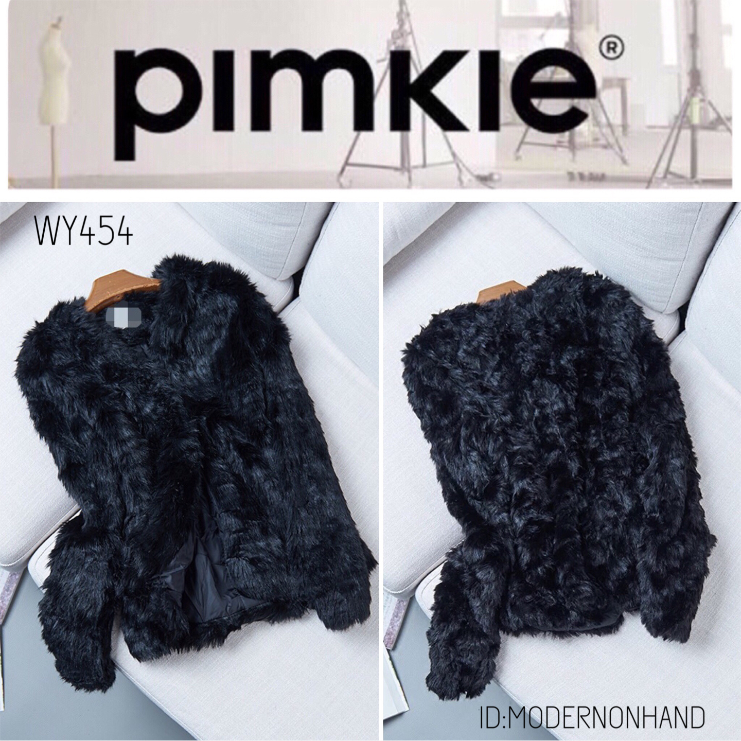 เสื้อคลุม เสื้อกันหนาวแต่งขน สีดำ แบรนด์เนมPIMKIE แท้100% เสื้อคลุม สีดำ ขนฟูเนียนนุ่มมากคะ แบรนด์เนมญี่ปุ่น