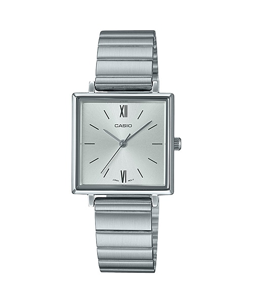 CASIO นาฬิกาคาสิโอ นาฬิกาข้อมือ นาฬิกากันน้ำ นาฬิกาของแท้ ประกันศูนย์ CMG 1 ปี รุ่น LTP-E155D-7B นาฬิกาสีเงิน