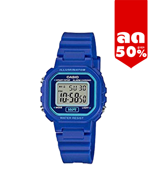 CASIO MID YEAR SALE นาฬิกาคาสิโอ พร้อมส่ง นาฬิกาข้อมือ นาฬิกากันน้ำ นาฬิกาของแท้ BTS ประกันศูนย์ CMG 1 ปี รุ่น LA-20WH-2A นาฬิกาสีน้ำเงิน