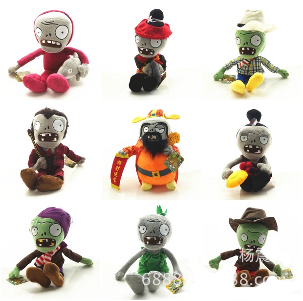 ตุ๊กตาซอมบี้ ตุ๊กตา โมเดล น่ารัก จากเกมส์ Plants Vs. Zombie ความสูง 20-25cm