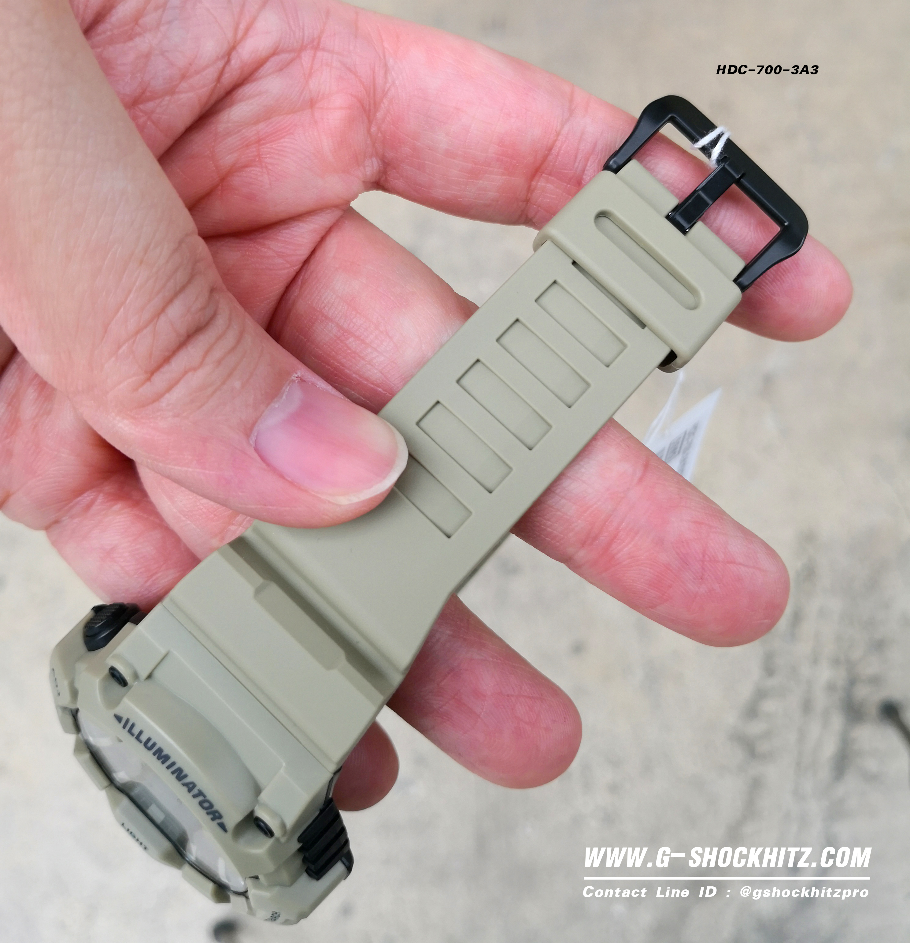 CASIO MID YEAR SALE นาฬิกาคาสิโอ พร้อมส่ง นาฬิกาข้อมือ นาฬิกากันน้ำ นาฬิกาของแท้ BTS ประกันศูนย์ CMG 1 ปี รุ่น HDC-700-3A3 นาฬิกาสีเขียว