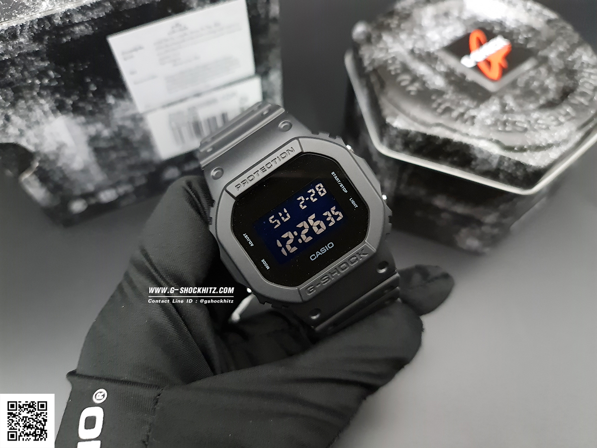 CASIO MID YEAR SALE G-SHOCK นาฬิกาข้อมือ นาฬิกากันน้ำ นาฬิกาของแท้ ประกันศูนย์ CMG 1 ปี รุ่น DW-5600UBB-1D นาฬิกาสีดำ