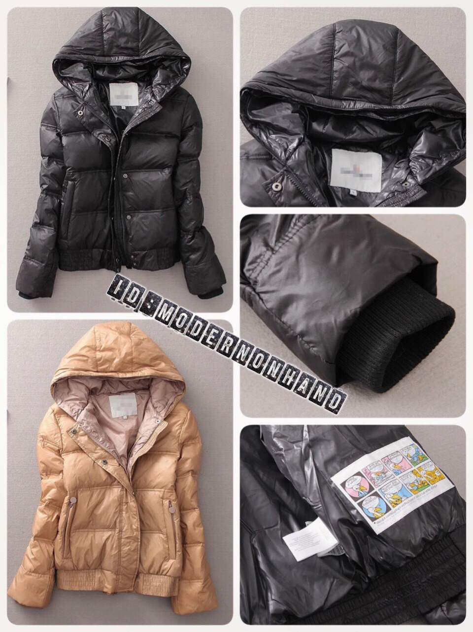 เสื้อกันหนาว ขนเป็ด แต่งหมวกฮูท สีดำ brandname ดัง ยุโรป MONCLER