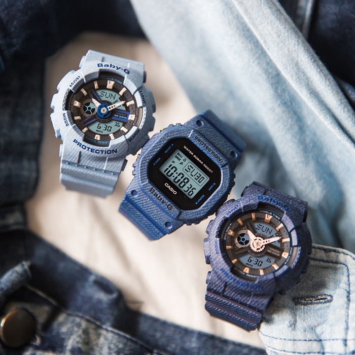 CASIO BABY-G นาฬิกาข้อมือ นาฬิกากันน้ำ นาฬิกาของแท้ ประกันศูนย์ CMG 1 ปี รุ่น BGD-560DE-2D นาฬิกาสียีนส์