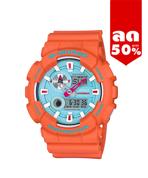 CASIO G-SHOCK นาฬิกาข้อมือ นาฬิกากันน้ำ นาฬิกาของแท้ ประกันศูนย์ CMG 1 ปี รุ่น GAX-100X-4A นาฬิกาสีส้้้้ม