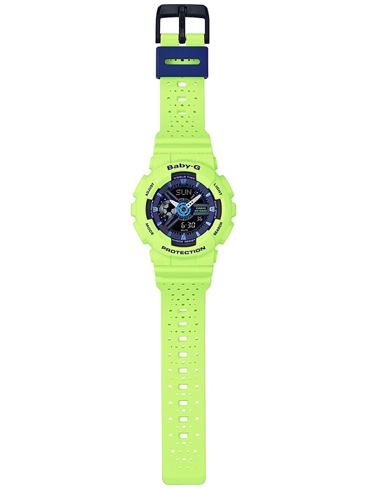 CASIO BABY-G นาฬิกาข้อมือ นาฬิกากันน้ำ นาฬิกาของแท้ ประกันศูนย์ CMG 1 ปี รุ่น BA-110PP-3A นาฬิกาสีเขียว