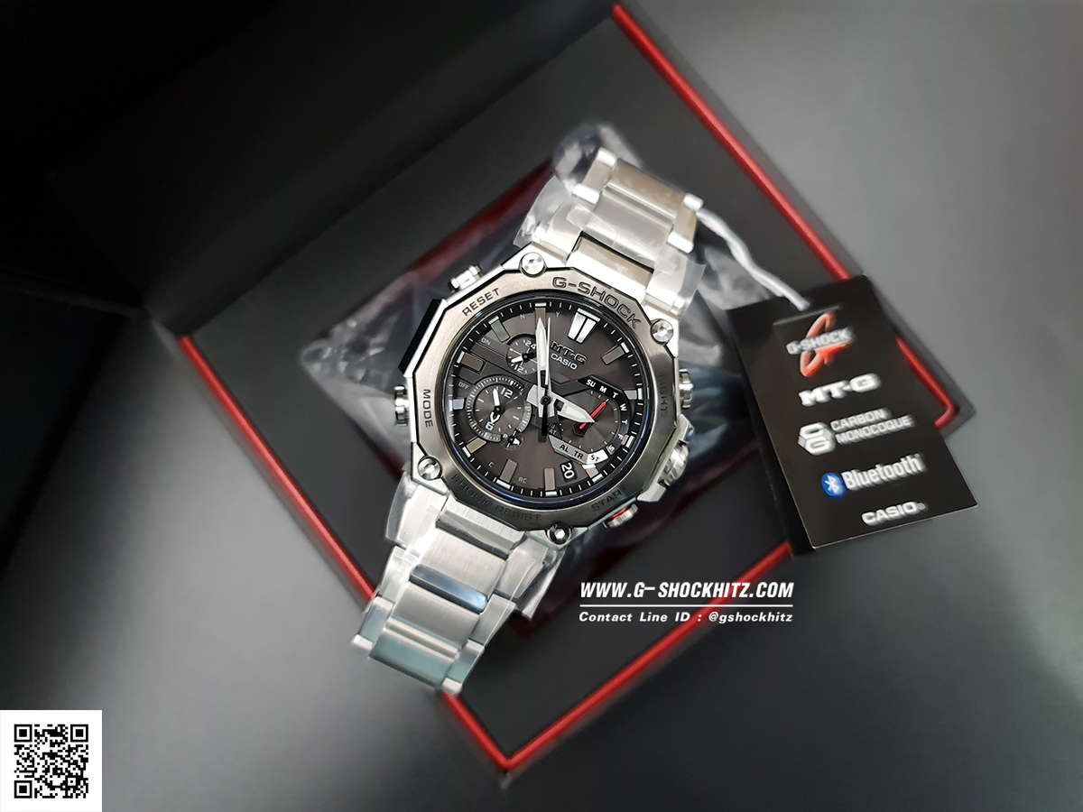 CASIO MID YEAR SALE G-SHOCK นาฬิกาข้อมือ นาฬิกากันน้ำ นาฬิกาของแท้ ประกันศูนย์ CMG 1 ปี รุ่น MTG-B2000D-1A นาฬิกาสีเงิน