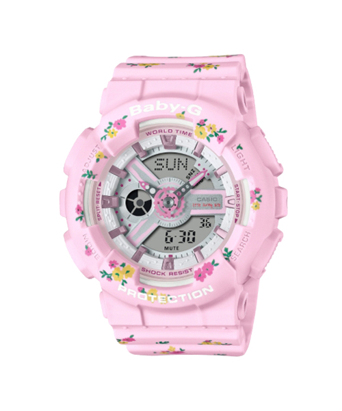 CASIO BABY-G นาฬิกาข้อมือ นาฬิกากันน้ำ นาฬิกาของแท้ ประกันศูนย์ CMG 1 ปี รุ่น BA-110LSB-4A นาฬิกาสีชมพู