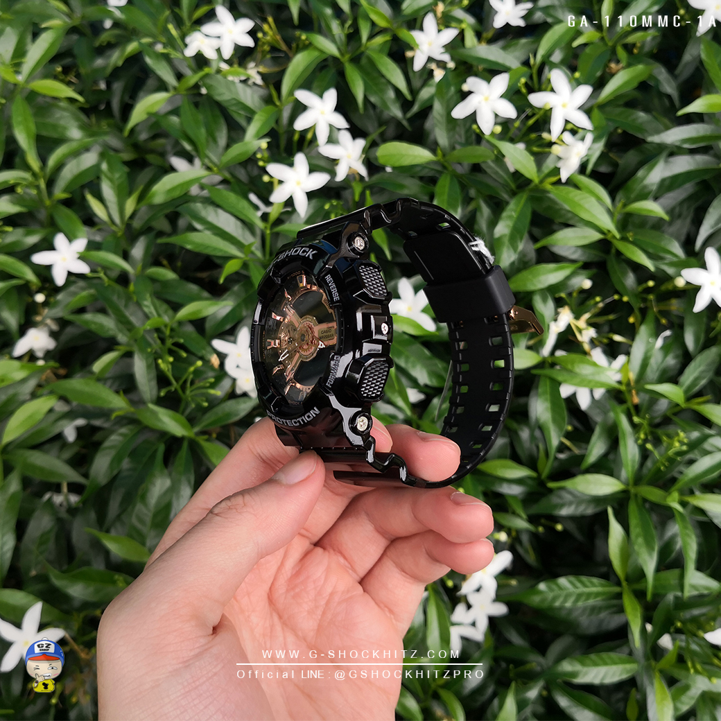 CASIO G-SHOCK นาฬิกาข้อมือ นาฬิกากันน้ำ นาฬิกาของแท้ ประกันศูนย์ CMG 1 ปี รุ่น GA-110MMC-1A นาฬิกาสีดำ