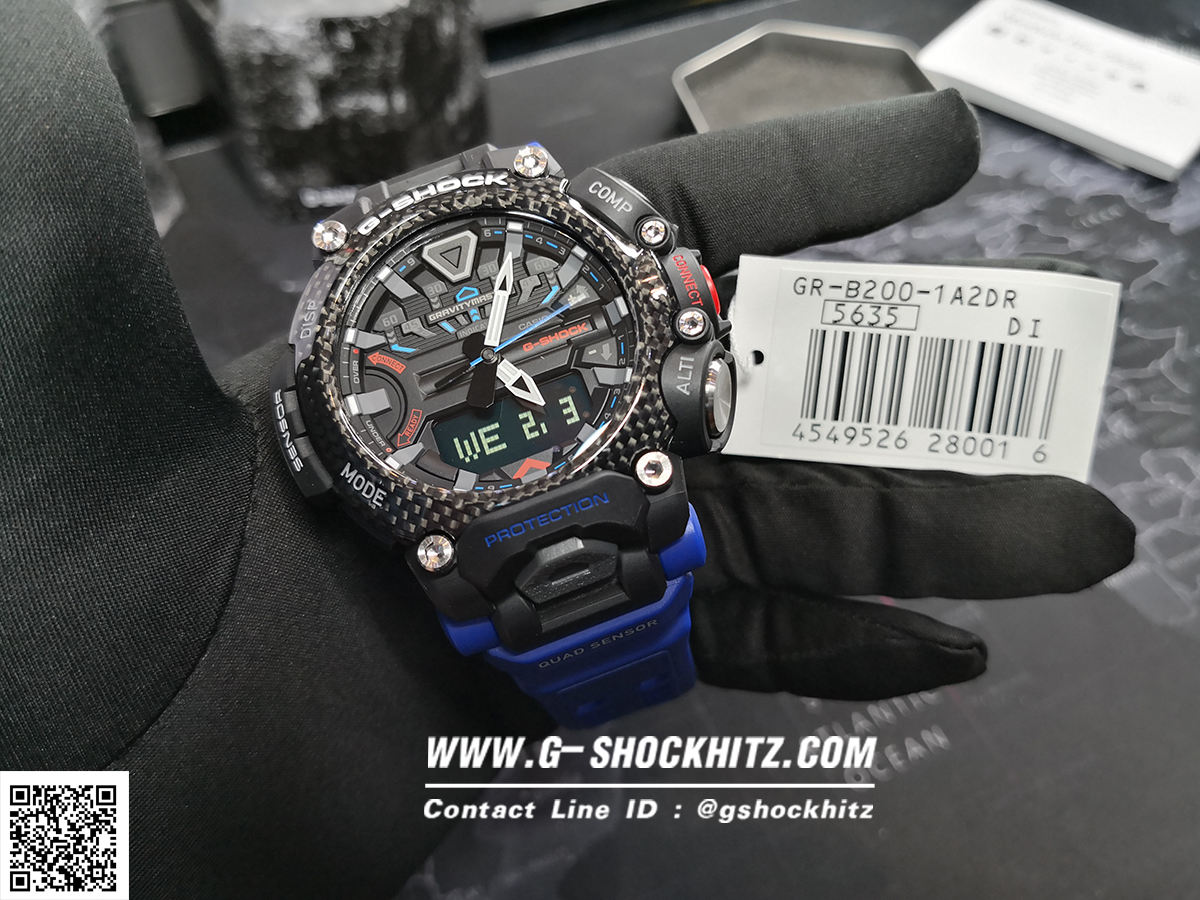 CASIO MID YEAR SALE G-SHOCK พร้อมส่ง นาฬิกาข้อมือ นาฬิกากันน้ำ นาฬิกาของแท้ ประกันศูนย์ CMG 1 ปี รุ่น GR-B200-1A2 นาฬิกาสีดำ