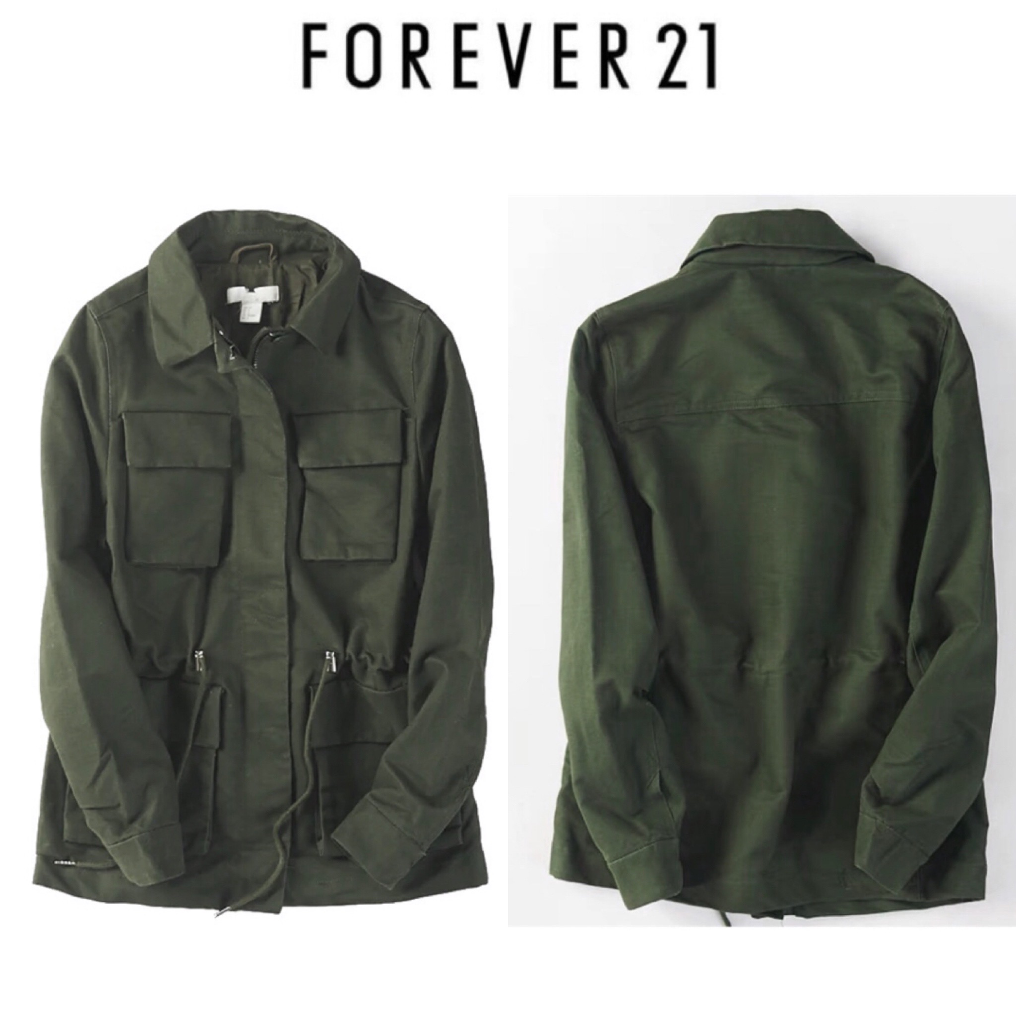 H&m เสื้อนอกเขียวทหาร เสื้อแจ็คเก็ต เสื้อฮู้ด แนวทหาร แพทเทินสวย เท่ห์ มาก คะ งาน H&M ตัดป้าย เขียว