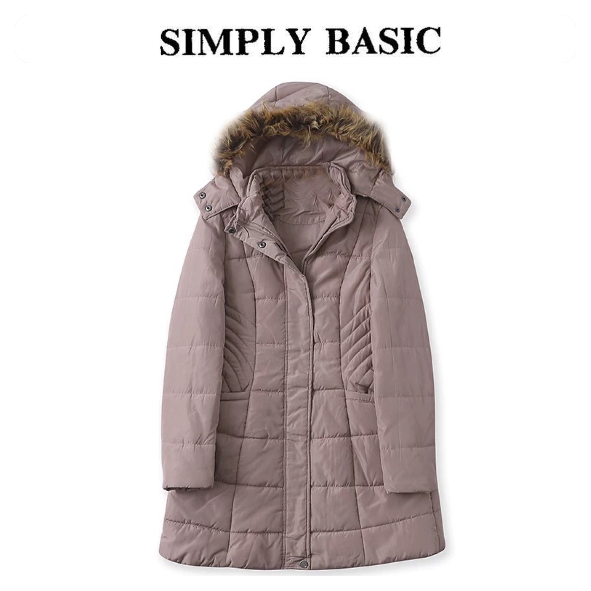 U.S. Polo ASSN. เสื้อกันหนาว เสื้อฮู้ดเฟอร์ บุนวมอุ่น สีนู้ดกะปิ แบรนด์ U.S. POLO ASSN. (padded puffer coat สำเนา กะปิ