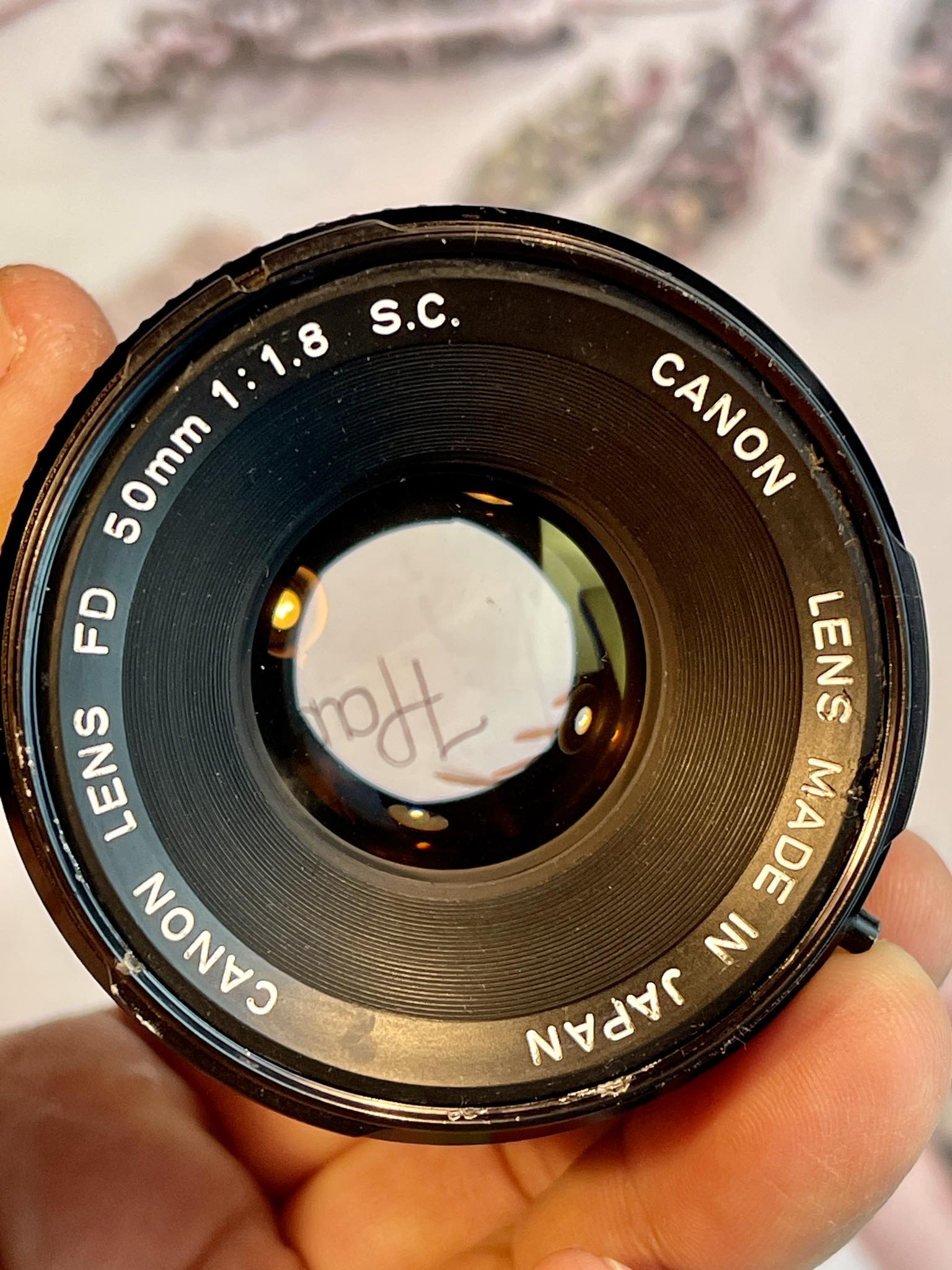 CANON LENS FD 50MM.F1.8 S.C FD MOUNT