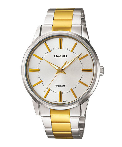 CASIO นาฬิกาคาสิโอ นาฬิกาข้อมือ นาฬิกากันน้ำ นาฬิกาของแท้ ประกันศูนย์ CMG 1 ปี รุ่น LTP-1303SG-7A นาฬิกาสีทอง