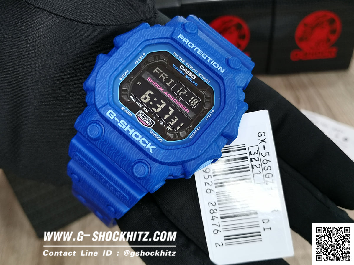 CASIO G-SHOCK นาฬิกาข้อมือ นาฬิกากันน้ำ นาฬิกาของแท้ ประกันศูนย์ CMG 1 ปี รุ่น GX-56SGZ-2 นาฬิกาสีน้้ำเงิน