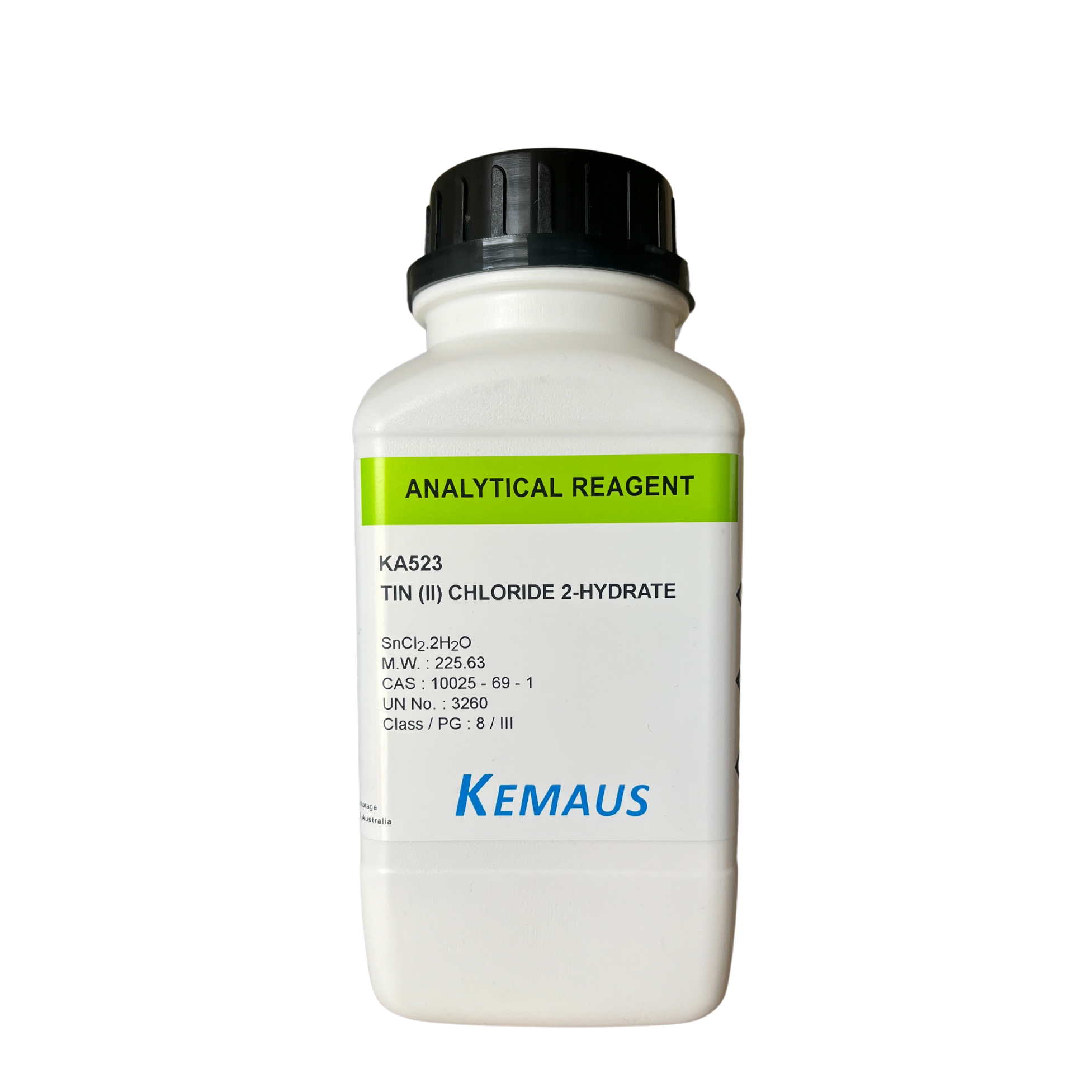 Tin (II) Chloride 2-hydrate (Stannous Chloride), AR 500 g. KemAus™