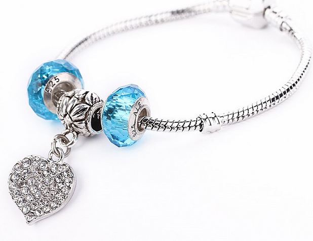 สร้อยข้อมือ Diy สไตล์ Pandora แต่ง ชาร์ม ห้อยจี้ หัวใจฝังเพชร สร้อยข้อมือผู้หญิง แฟชั่น ร้อยคริสตัลแท้ สุดหรู ของขวัญวันเกิด วันครบรอบ ให้แฟน 435784