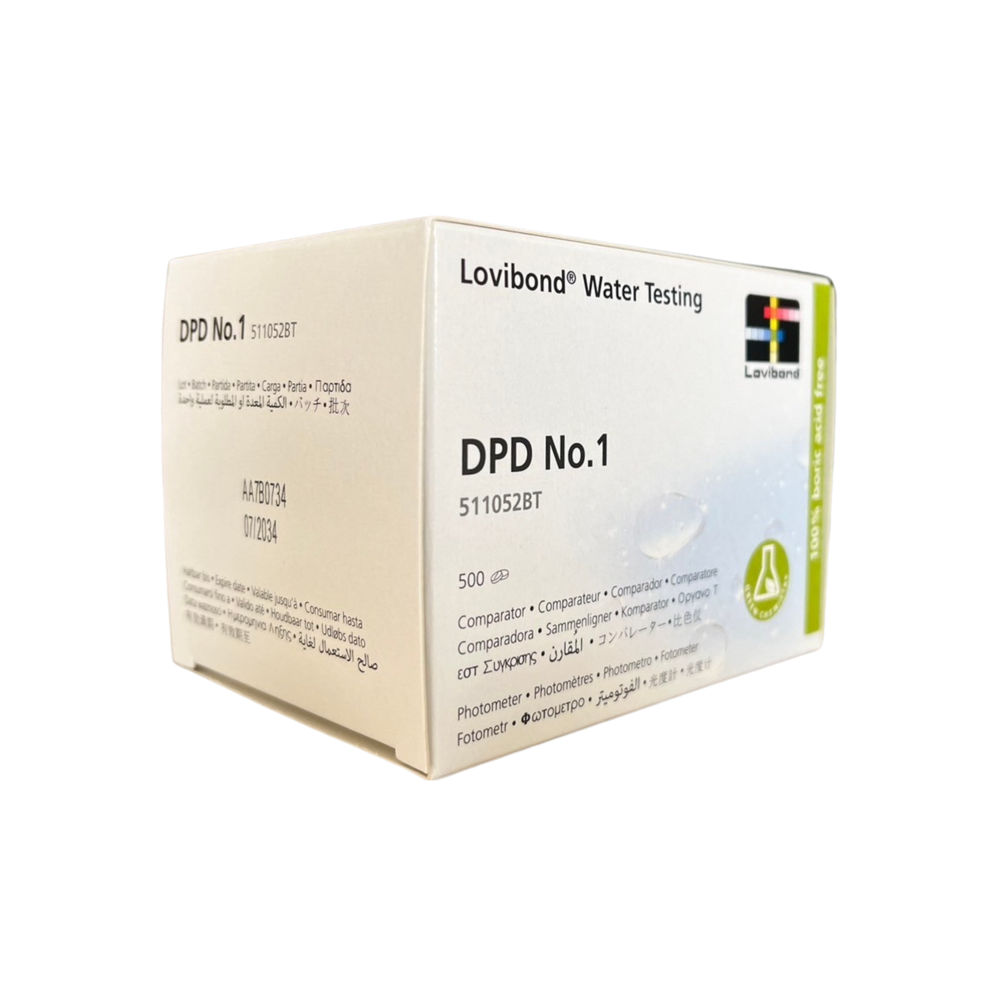 Water Testing DPD No.1 เม็ดยาวัดค่าคลอรีน เบอร์ 1 ยี่ห้อ Lovibond