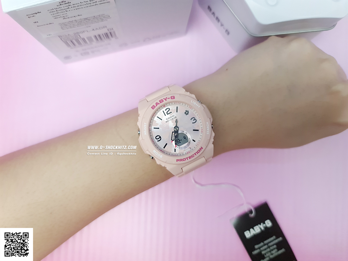 CASIO MID YEAR SALE BABY-G พร้อมส่ง นาฬิกาข้อมือ นาฬิกากันน้ำ นาฬิกาของแท้ ประกันศูนย์ CMG 1 ปี รุ่น BGA-260FL-4A นาฬิกาสีส้ม