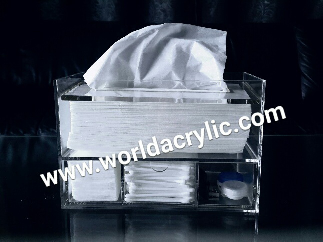 กล่องใส่ทิชชู่พร้อมลิ้นชักเก็บของ