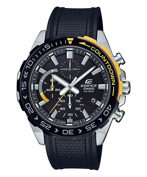 CASIO นาฬิกาคาสิโอ นาฬิกาข้อมือ นาฬิกากันน้ำ นาฬิกาของแท้ ประกันศูนย์ CMG 1 ปี รุ่น EFR-566PB-1A นาฬิกาสีดำ