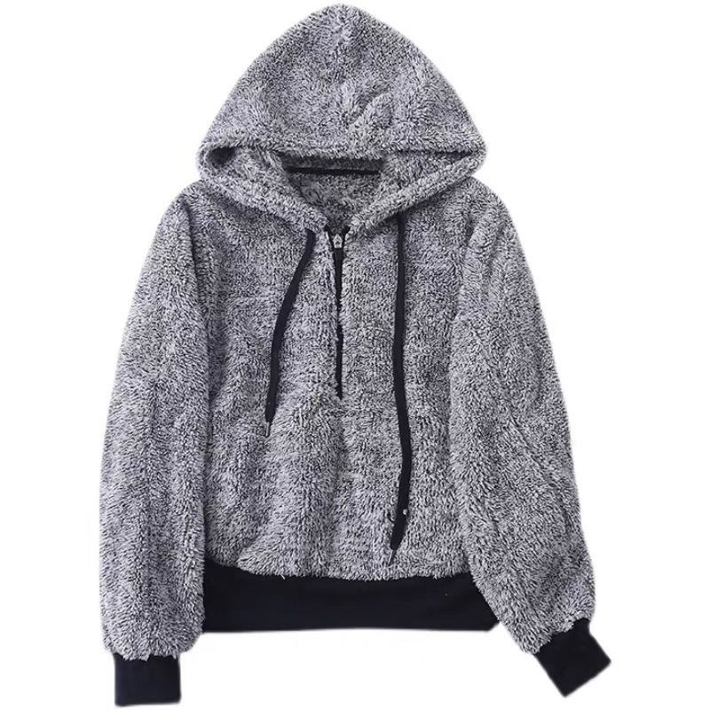 เสื้อเฟอร์กันหนาว หมวกฮู้ด เสื้อขน สีขาว (FLUFFY COAT) สำเนา สำเนา สำเนา