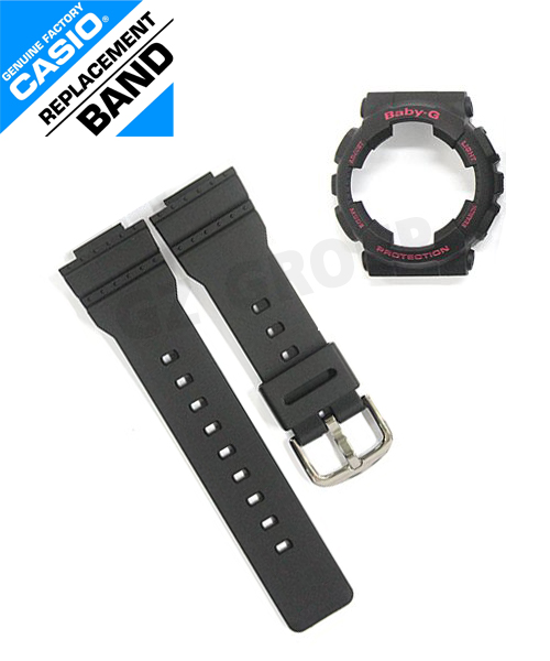 CASIO GENUINE FACTORY CASIO REPLACEMENT อะไหล่นาฬิกา BABY-G พร้อมส่ง รุ่น BA-111-1 ชุดสายสีดำ