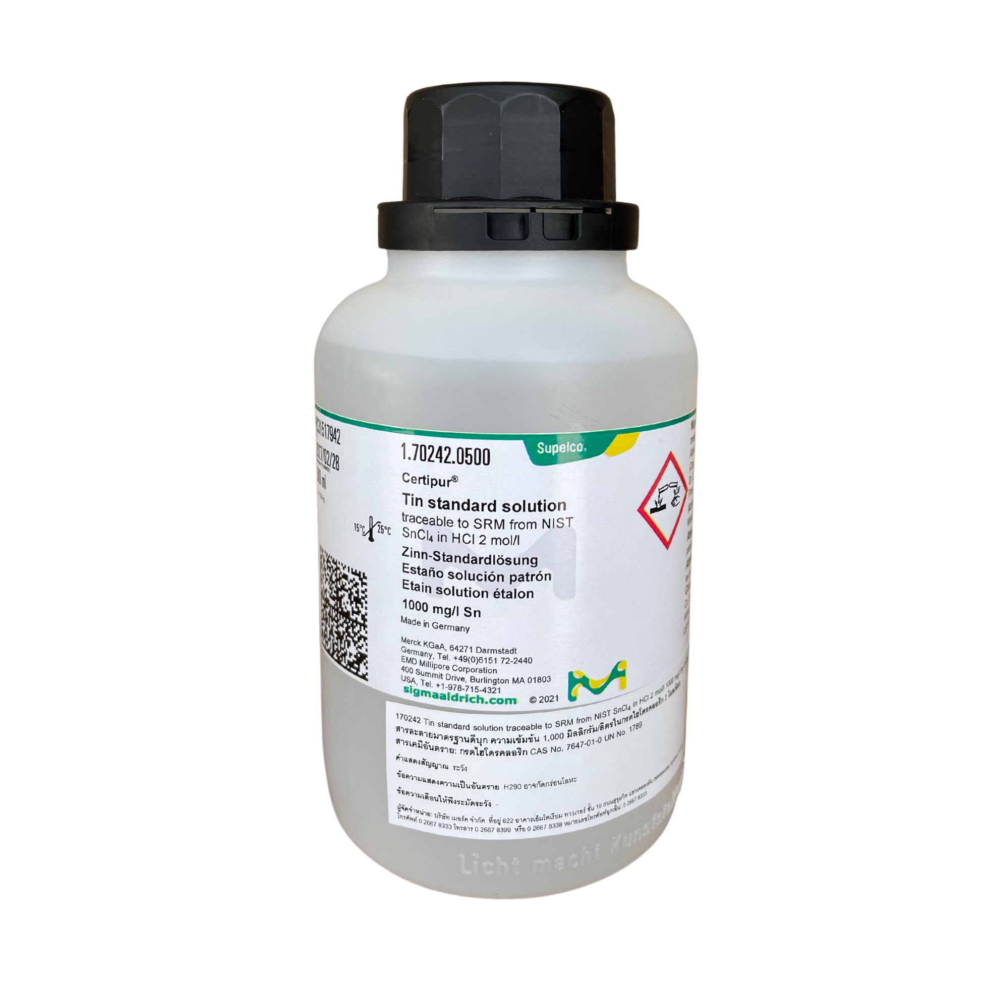 Tin Standard Solution, 500 ml. Merck®