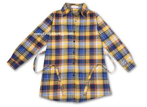 เสื้อเชิ้ตคลุมท้องลายสก็อต มีหลายโทนสี