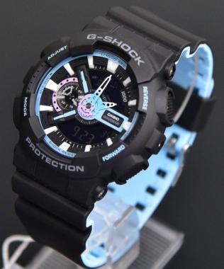 CASIO G-SHOCK นาฬิกาข้อมือ นาฬิกากันน้ำ นาฬิกาของแท้ ประกันศูนย์ CMG 1 ปี รุ่น GA-110PC-1A นาฬิกาสีดำ