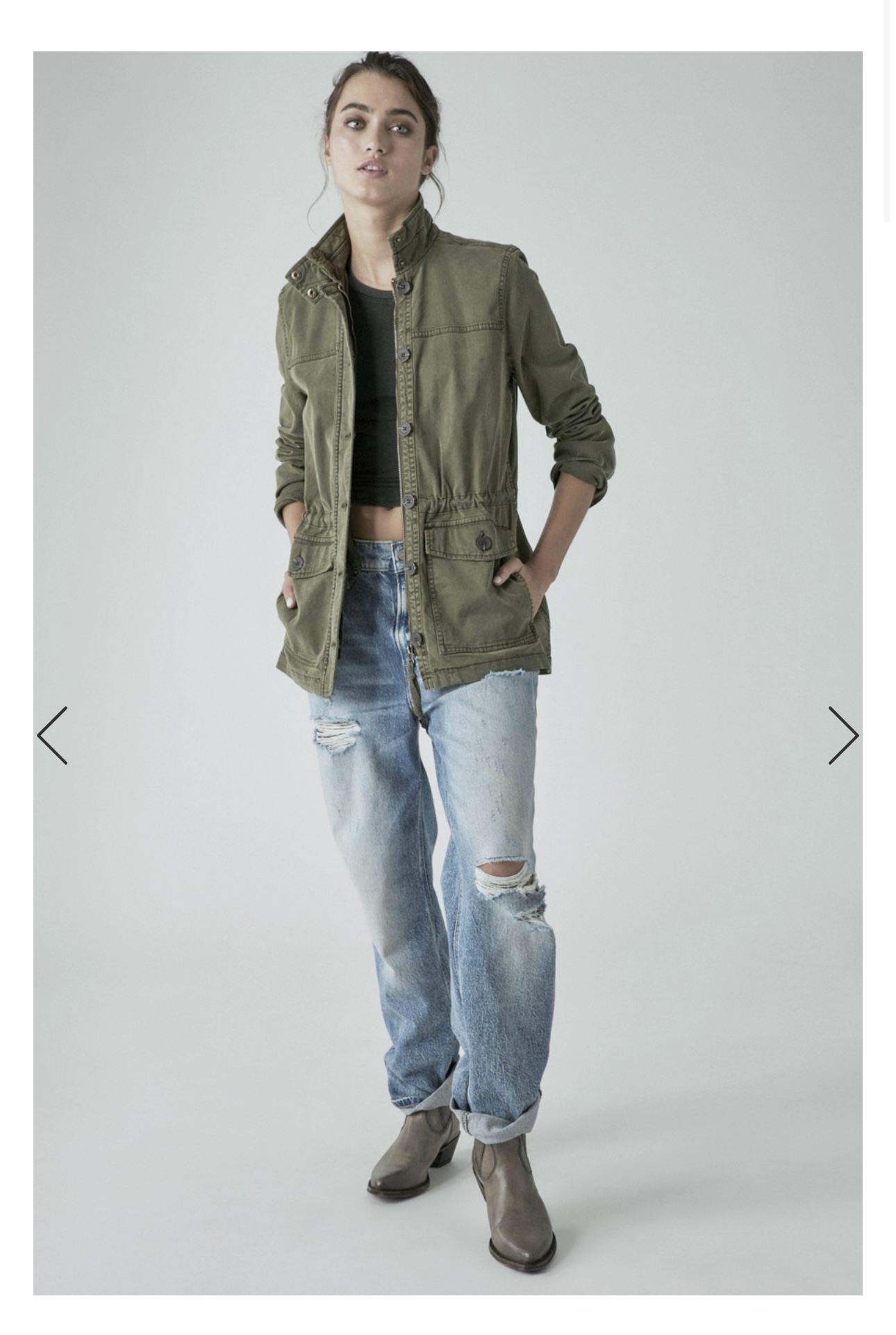 LUCKY BRAND เสื้อนอกเขียวทหาร เสื้อแจ็คเก็ต แนวทหาร แพทเทิน Lucky brandสวย เท่ห์ มาก แบรนด์ In extenso สำเนา เขียว