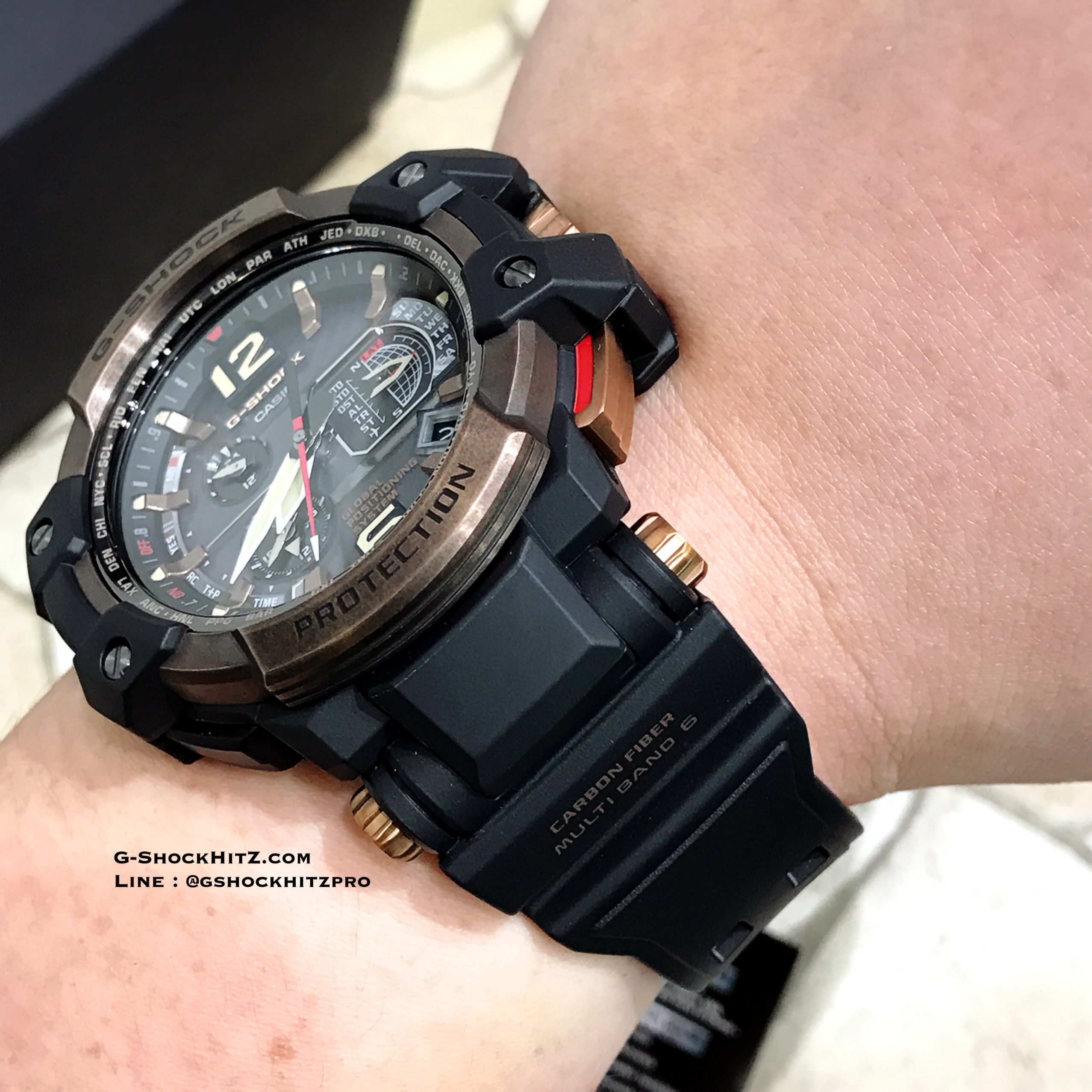 CASIO G-SHOCK นาฬิกาข้อมือ นาฬิกากันน้ำ นาฬิกาของแท้ ประกันศูนย์ CMG 1 ปี รุ่น GPW-1000RG-1A นาฬิกาสีดำ
