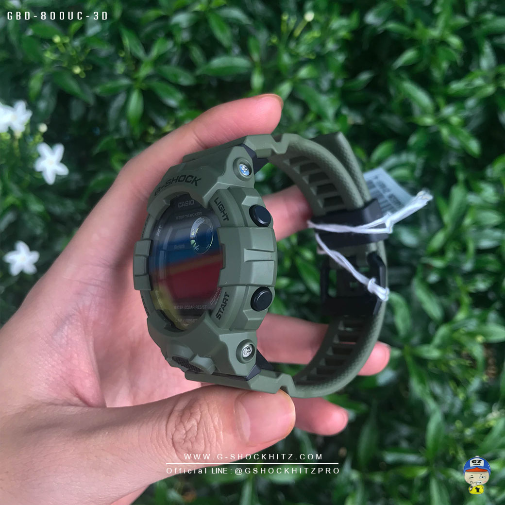 CASIO G-SHOCK นาฬิกาข้อมือ นาฬิกากันน้ำ นาฬิกาของแท้ ประกันศูนย์ CMG 1 ปี รุ่น GBD-800UC-3 นาฬิกาสีเขียว