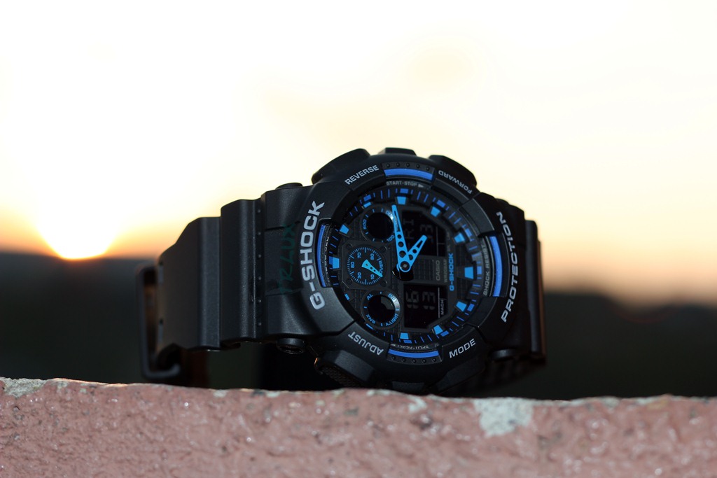 CASIO G-SHOCK นาฬิกาข้อมือ นาฬิกากันน้ำ นาฬิกาของแท้ ประกันศูนย์ CMG 1 ปี รุ่น GA-100-1A2 นาฬิกาสีดำ