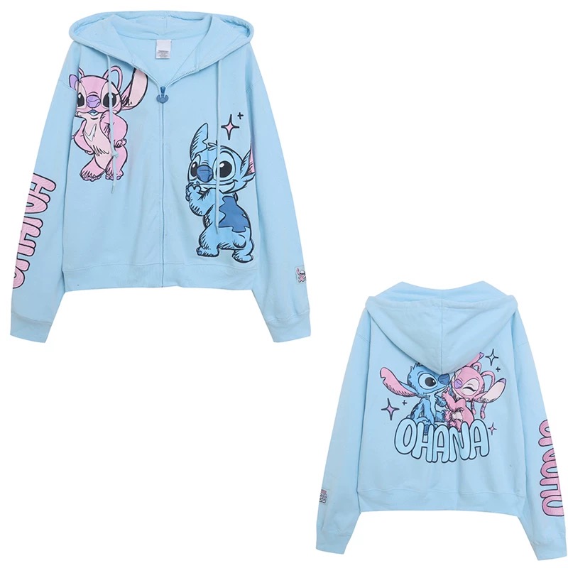 เสื้อฮู้ด วอร์ม สเวตเตอร์ Disney เสื้อ stitch zipper up hoodie สติช สีฟ้า ลายการ์ตูนมิคกี้ งาน DISNEYงานสวย สำเนา สำเนา ฟ้า