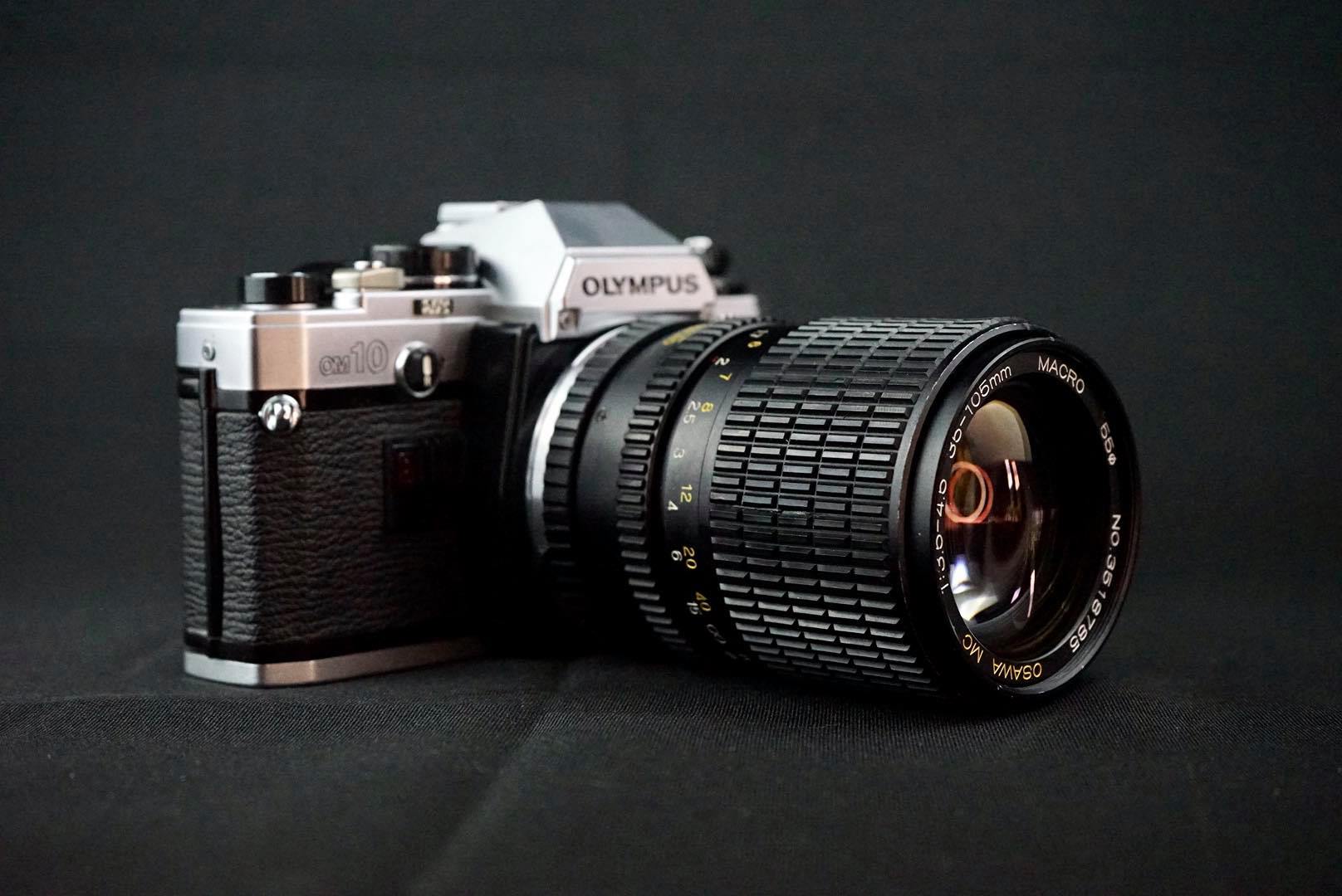 OLYMPUS OM10 OSAWA MC 35-105MM.F3.5-4.5 MACRO