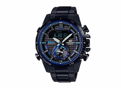 CASIO EDIFICE นาฬิกาข้อมือ นาฬิกากันน้ำ นาฬิกาของแท้ ประกันศูนย์ CMG 1 ปี รุ่น ECB-800DC-1A นาฬิกาสีดำ