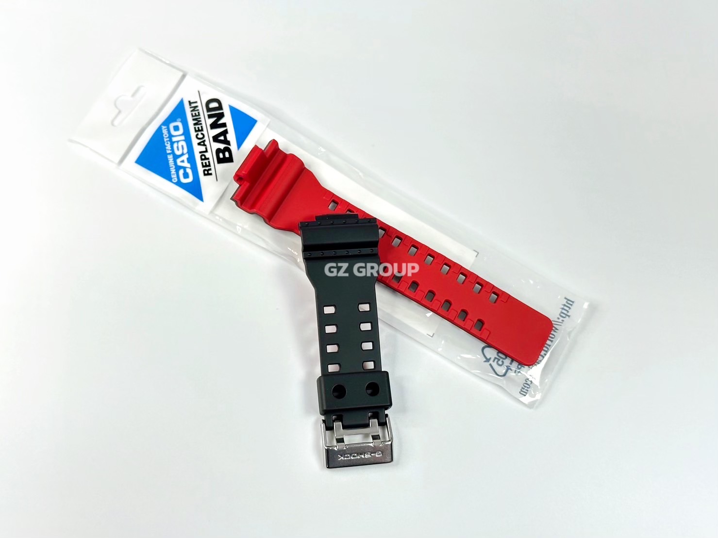 CASIO GENUINE FACTORY CASIO REPLACEMENT อะไหล่นาฬิกา G-SHOCK รุ่น GA-110HR-1 กรอบสายสีดำแดง