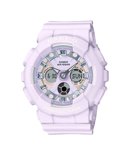 CASIO BABY-G นาฬิกาข้อมือ นาฬิกากันน้ำ นาฬิกาของแท้ ประกันศูนย์ CMG 1 ปี รุ่น BA-130WP-6A นาฬิกาสีม่วง