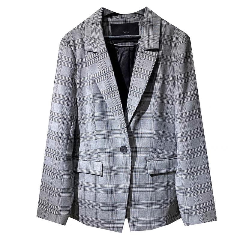 เสื้อโค้ท เสื้อคลุม ทรงสูท ลายตาราง checked plaid blazer gingerham เสื้อคลุม เบลเซอร์ Blazer check ❄️แบรนด์✨H&M✨ แท้💯% แบรนด์ สำเนา