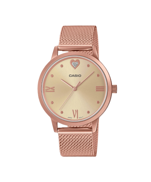 CASIO นาฬิกาคาสิโอ นาฬิกาข้อมือ นาฬิกากันน้ำ นาฬิกาของแท้ ประกันศูนย์ CMG 1 ปี รุ่น LTP-2022VMPG-9C นาฬิกาสีชมพู