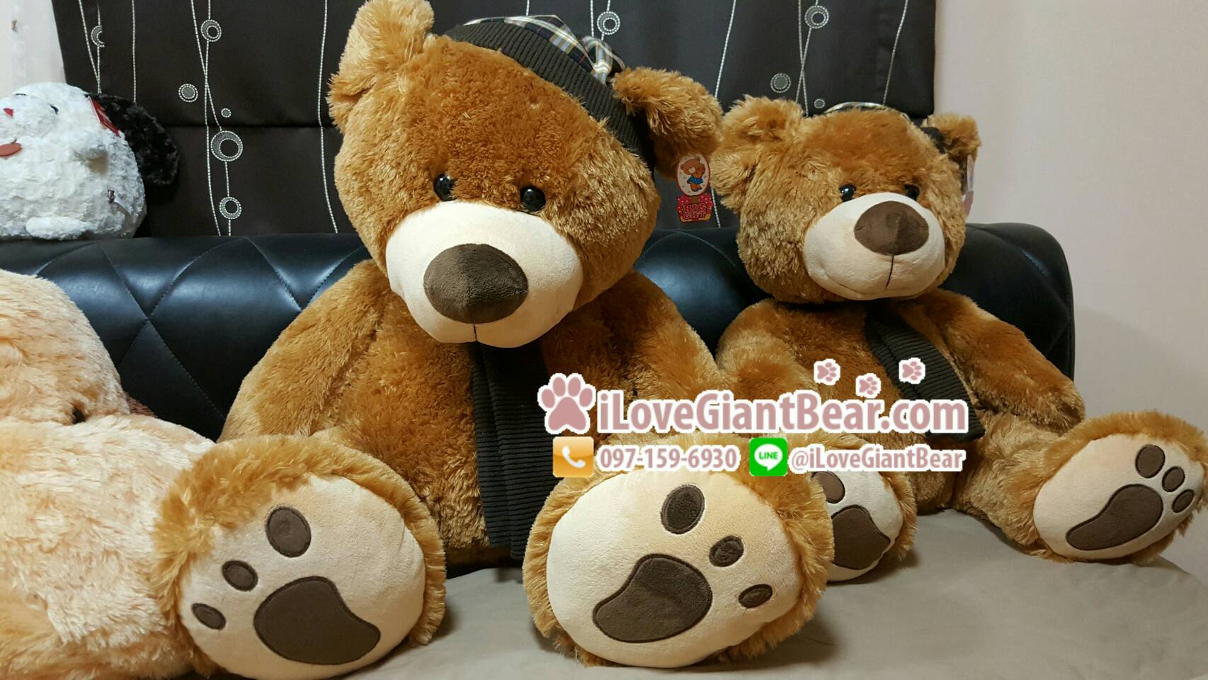 Teddy หมีไฮโซ #ตุ๊กตาหมีตัวใหญ่ น่ารัก ใส่หมวก ผูกผ้าพันคอ
