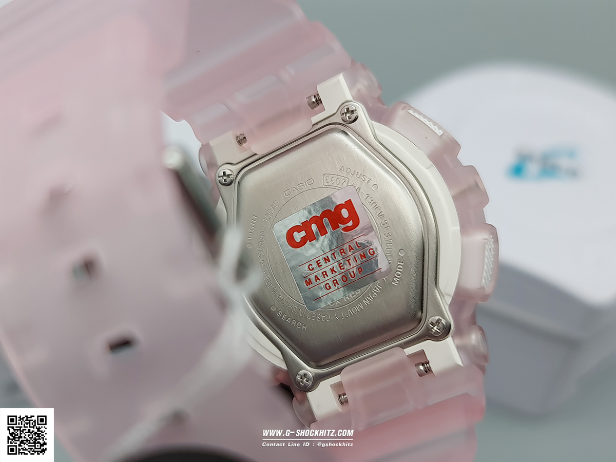 CASIO BABY-G นาฬิกาข้อมือ นาฬิกากันน้ำ นาฬิกาของแท้ ประกันศูนย์ CMG 1 ปี รุ่น BA-130CV-4A นาฬิกาสีชมพู