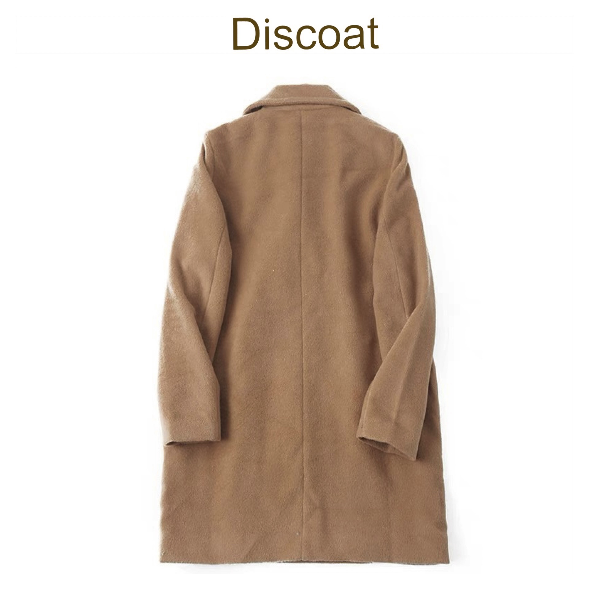 เสื้อโค้ท peacoat เสื้อโค้ทเฟอร์ โค้ทสักหลาดสีน้ำตาลกากี แบรนด์ DISCOAT(Japan)