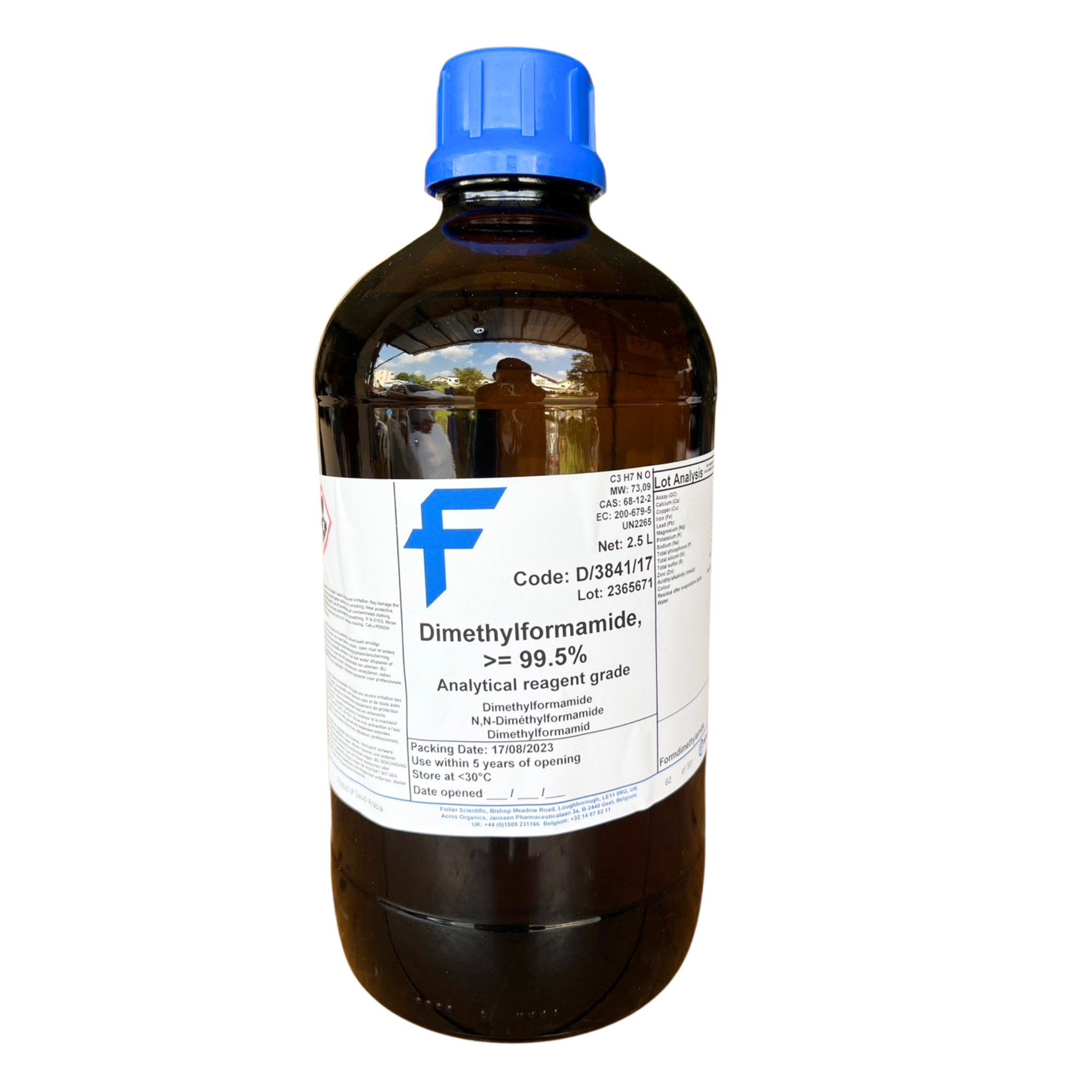 Dimethylformamide, >=99.5% AR 2.5 L. Fisher Chemical™