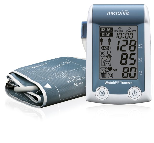 เครื่องวัดความดันโลหิต ยี่ห้อ ไมโครไลฟ์ / Microlife รุ่น Watch BP Home บันทึกค่าได้ 250 ค่า สามารถต่อข้อมูลเข้าคอมพิวเตอร์ได้