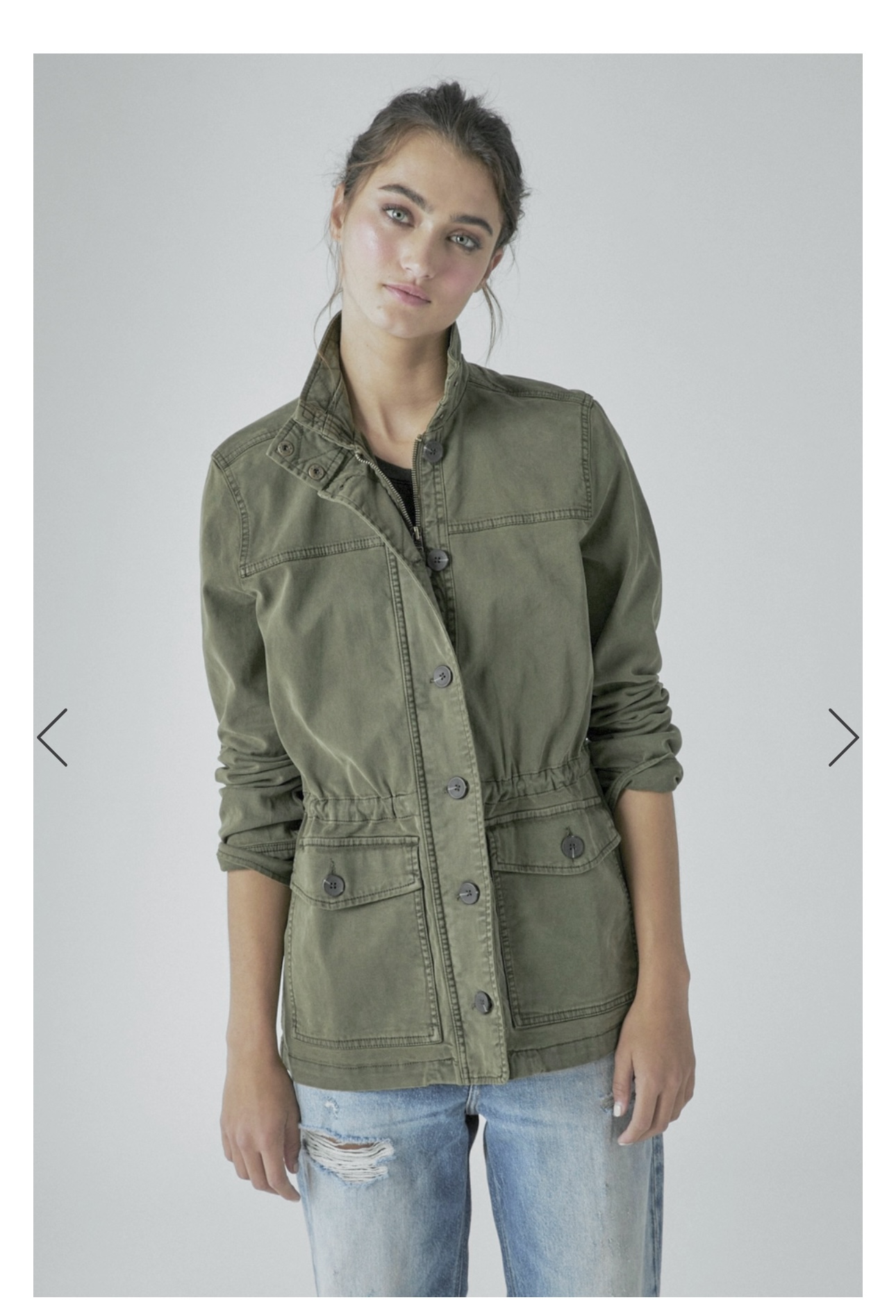 LUCKY BRAND เสื้อนอกเขียวทหาร เสื้อแจ็คเก็ต แนวทหาร แพทเทิน Lucky brandสวย เท่ห์ มาก แบรนด์ In extenso สำเนา เขียว