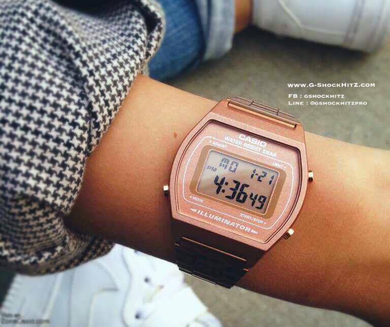 CASIO นาฬิกาคาสิโอ นาฬิกาข้อมือ นาฬิกากันน้ำ นาฬิกาของแท้ ประกันศูนย์ CMG 1 ปี รุ่น B640WC-5A นาฬิกาสีน้ำตาล