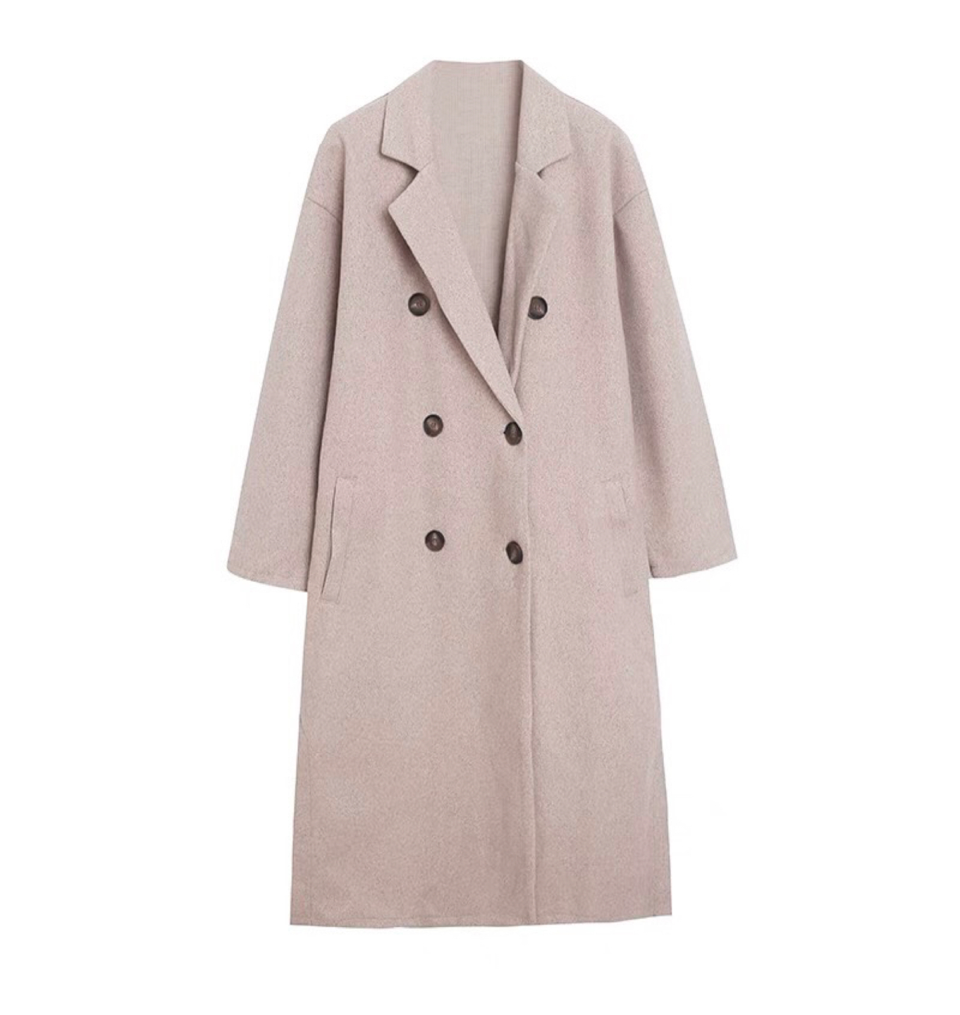Lutique เสื้อโค้ทวูล Trench coat เสื้อโค้ทเฟอร์ โค้ทสักหลาดสีเบจ แบรนด์ LUTIQUE